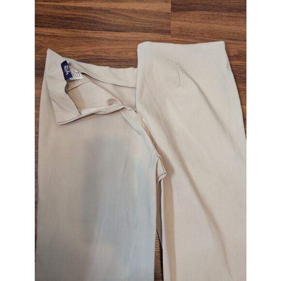 Vintage Y2K Wild Cat Cream Panel Seam Pants - Made in USA - Size Medium - Picture 8 of 8